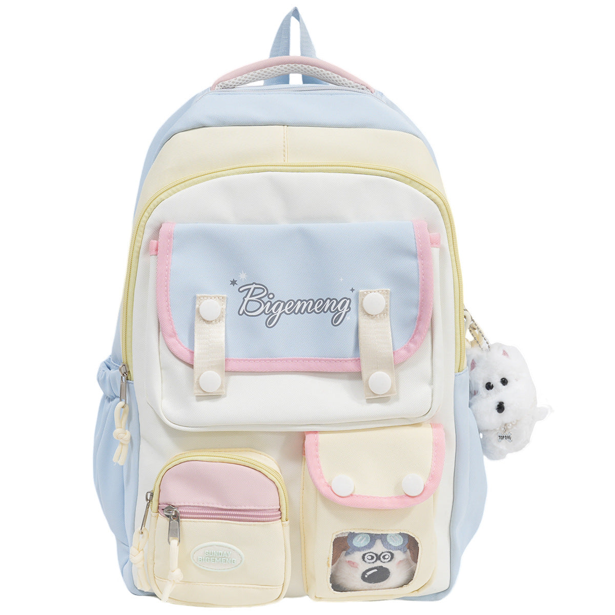 Female Junior High Cute Korean Style Color Matching Computer College Student Schoolbag
