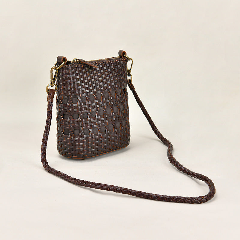 Genuine Leather Fashion Color Vegetable Basket Korean Style Bags