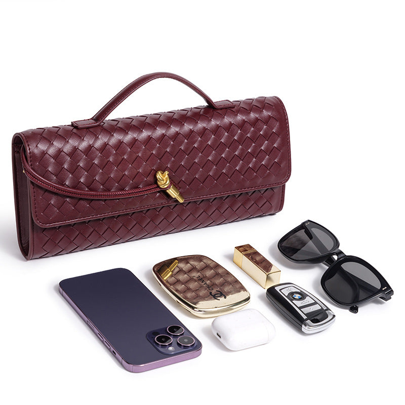 Slouchy Hand-woven File Fashion Horizontal Versatile Bags