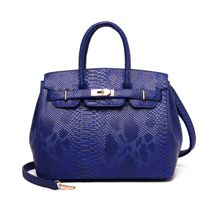 Women's Snakeskin Pattern Trendy Large Capacity Versatile Women's Shoulder Bag