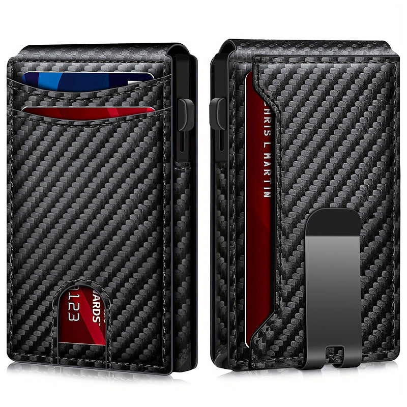 Men's Automatic Pinball Swiping Bank Aluminum Box Credit Men's Wallet