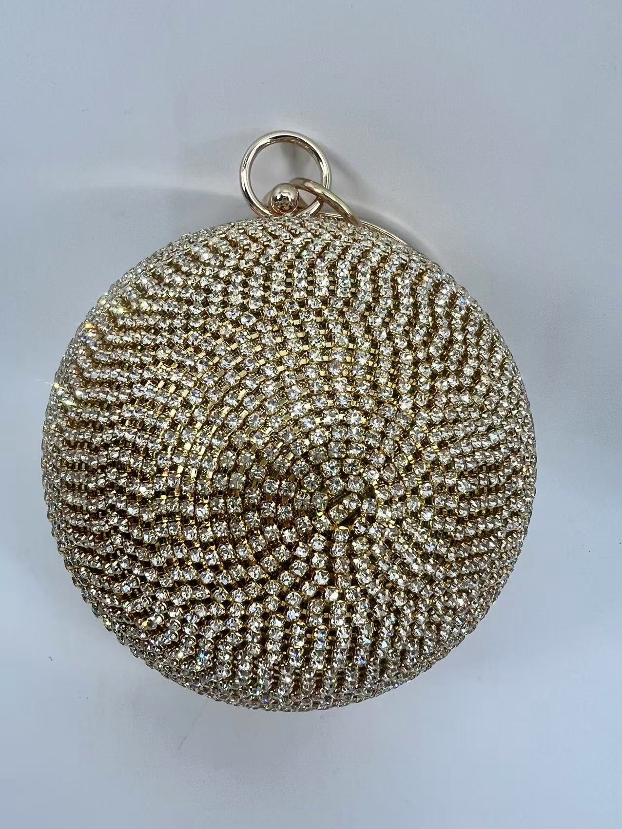 Diamond Banquet Clutch All Match Dress Fashion Creative Spherical Handbags