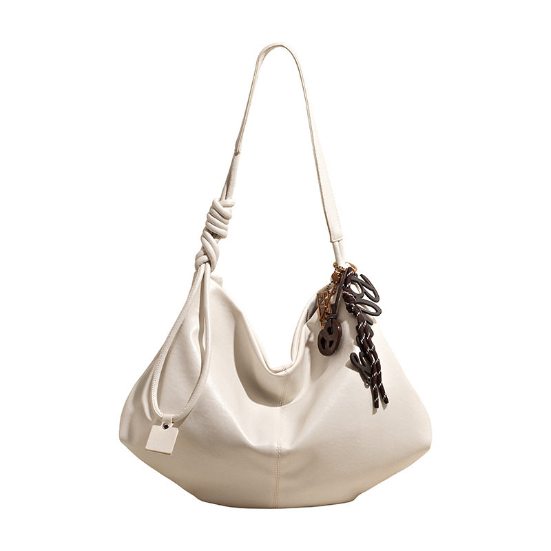 Women's Minority Large Capacity Soft Leather Commuter Underarm Shoulder Bags