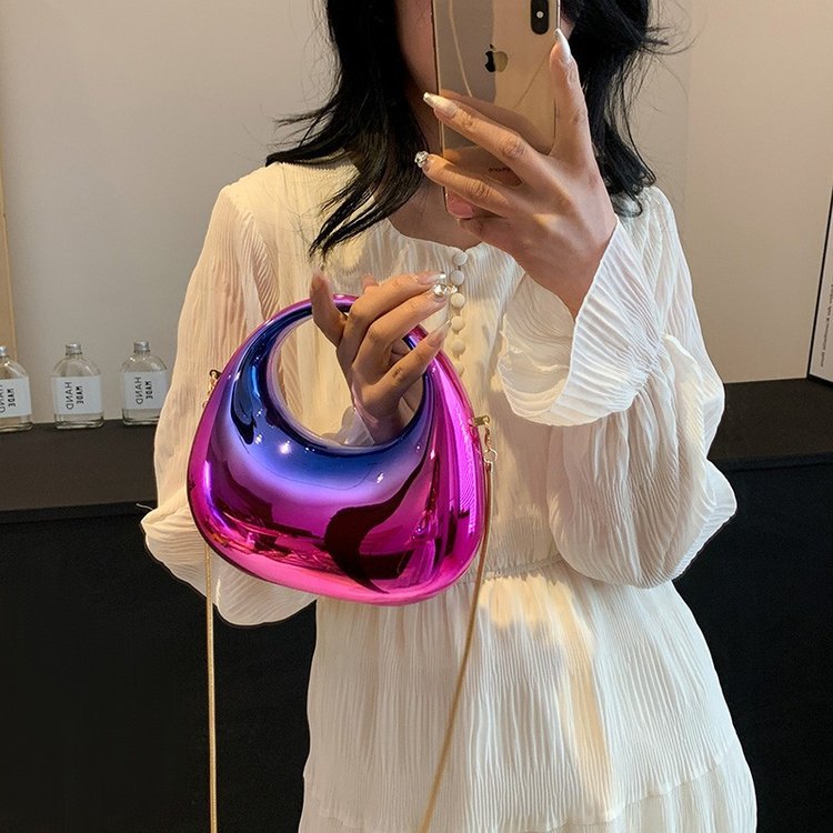 Women's High-grade Color Curved Moon Fashionable Bags