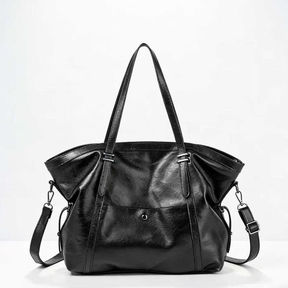 Women's Retro Large Capacity Soft Leather Underarm Bags