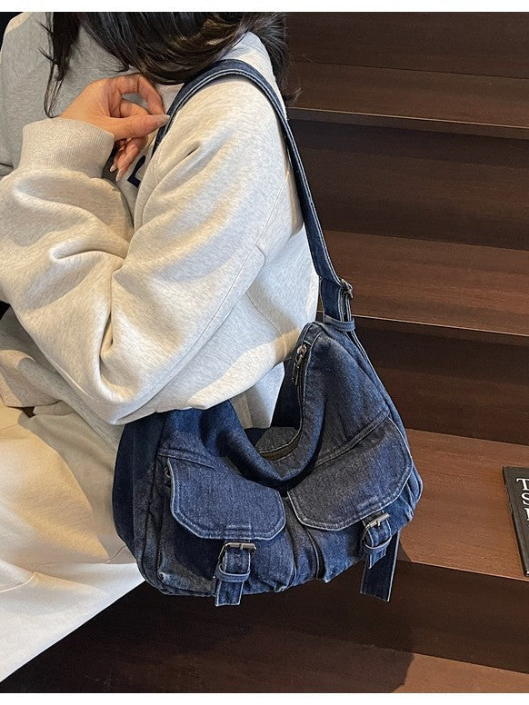 Cool Classy Slouchy Women's Denim Fashion Tote Bag