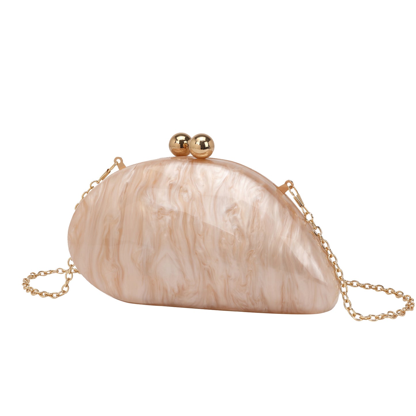 Women's Oval Acrylic One Wedding Banquet Clutch Dinner Bag
