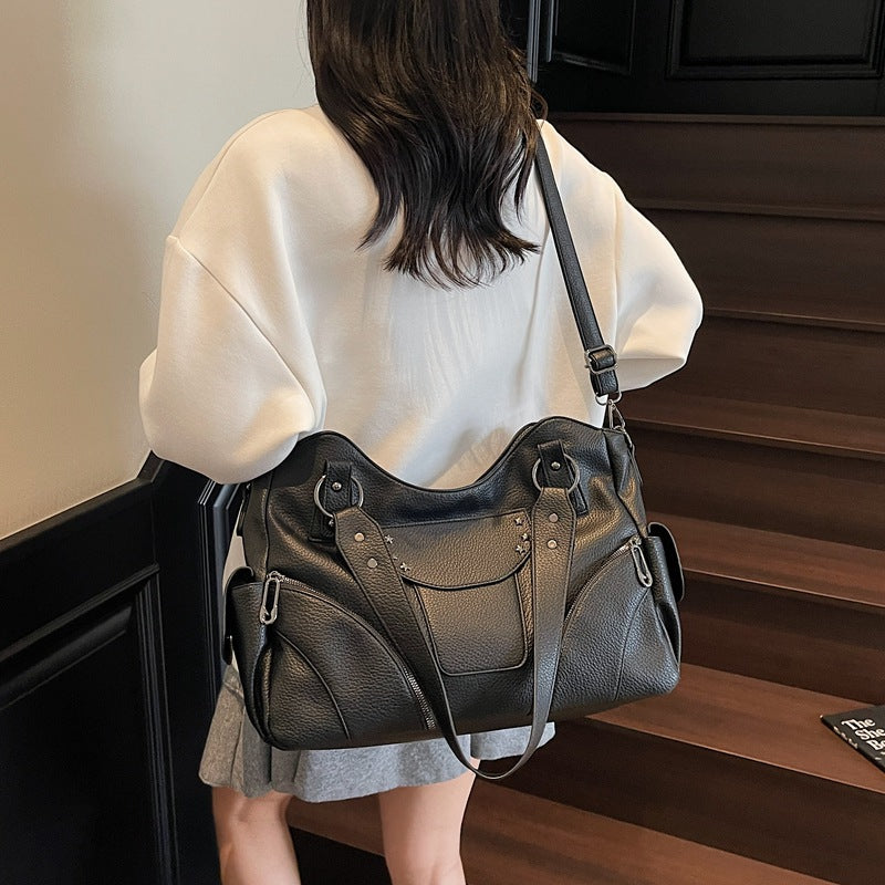 Women's Commuter Large Capacity Fashion Portable Motorcycle Women's Messenger Bag