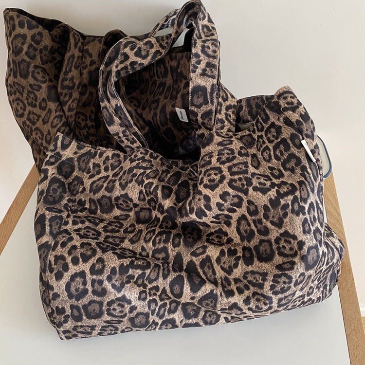 Women's Leopard Print Large Capacity Fashion Commuter Women's Shoulder Bag