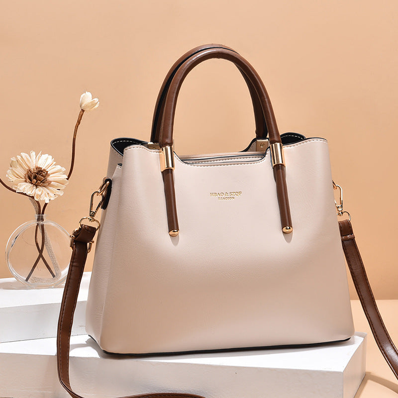 Women's Large Capacity Mom Elegant Leather Tote Bags