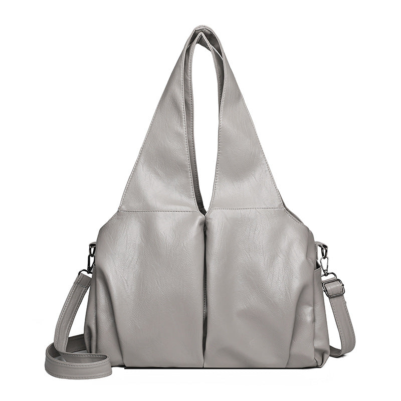 Women's Large Capacity Fashion Simple Retro Solid Shoulder Bags