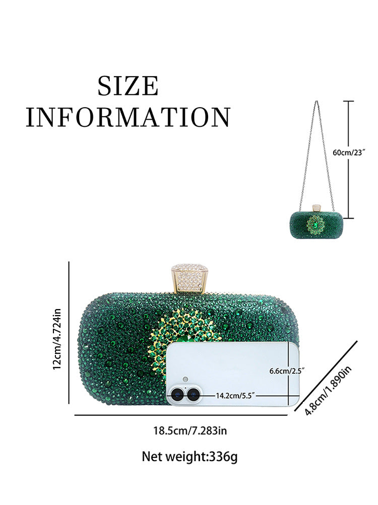 Women's Light Luxury High-grade Dress Full Diamond Dinner Bag