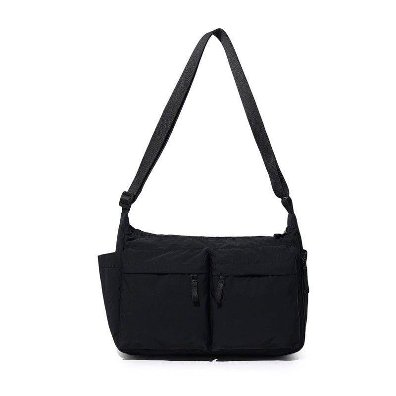Women's & Men's Simple Waterproof Large Capacity Nylon Cloth Women's Messenger Bag