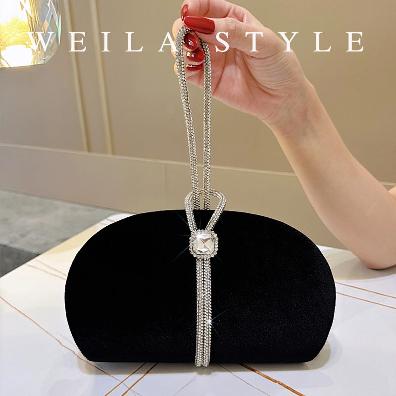 Women's Veet Rhinestone Diamond Clutch Party Bridesmaid Dress Chain Women's Handbag
