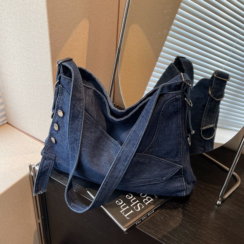 Denim Female Western Style Large Capacity Women's Shoulder Bag