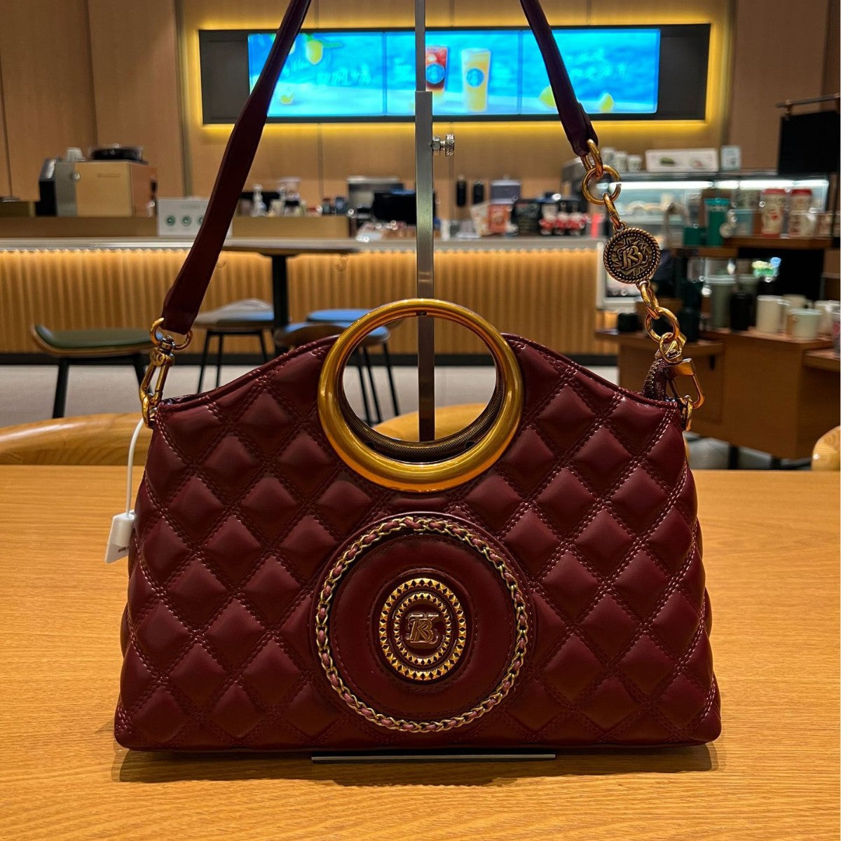 Women's Diamond Long Strap High-grade Large Capacity Women's Messenger Bag
