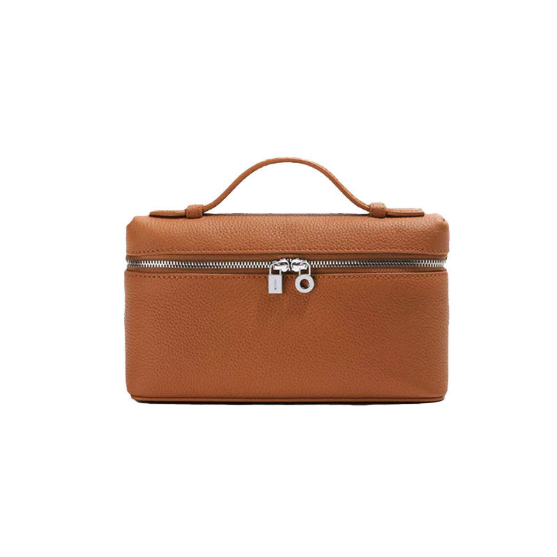 Women's Lunch Box Genuine Leather Portable Pouch Light Women's Shoulder Bag
