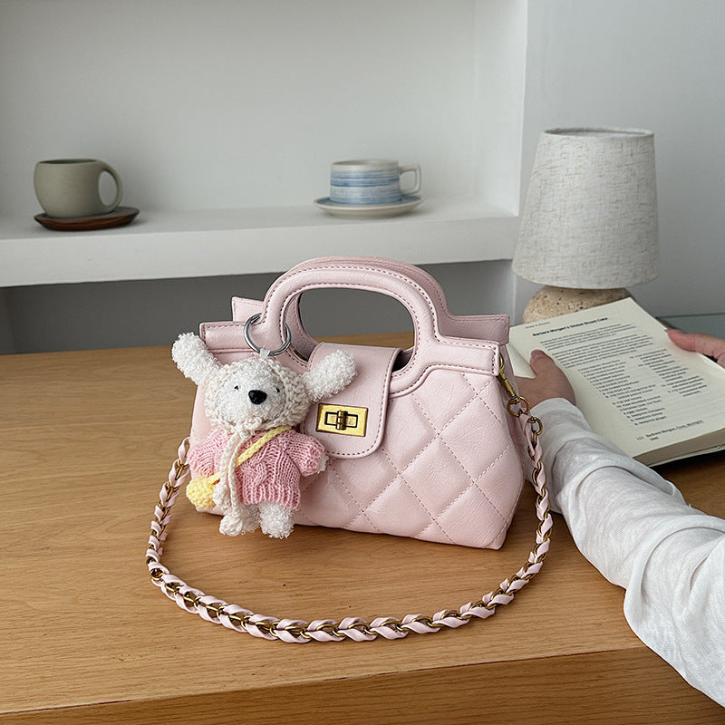 Graceful Women's Fashion Rhombus Chain Niche Women's Shoulder Bag
