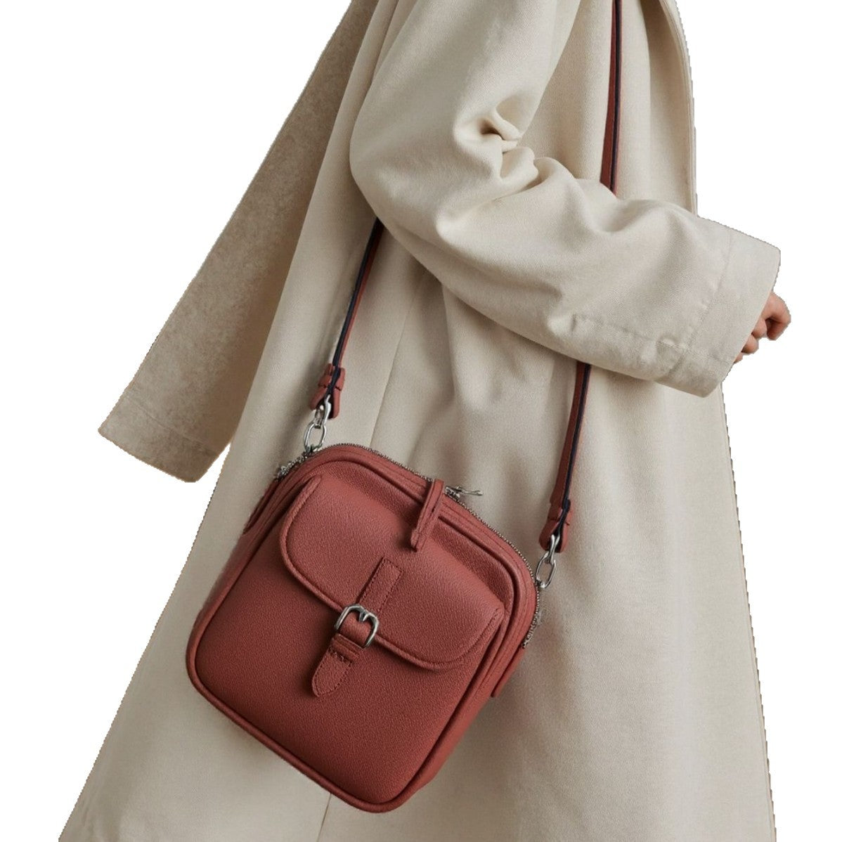 Durable Attractive Leather Retro Clutch Mobile Women's Shoulder Bag