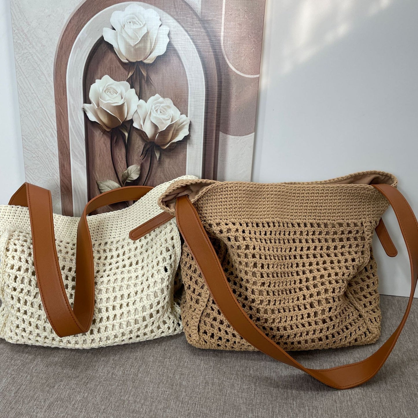Women's Seaside Vacation Beach French Lazy Style Simple Women's Shoulder Bag
