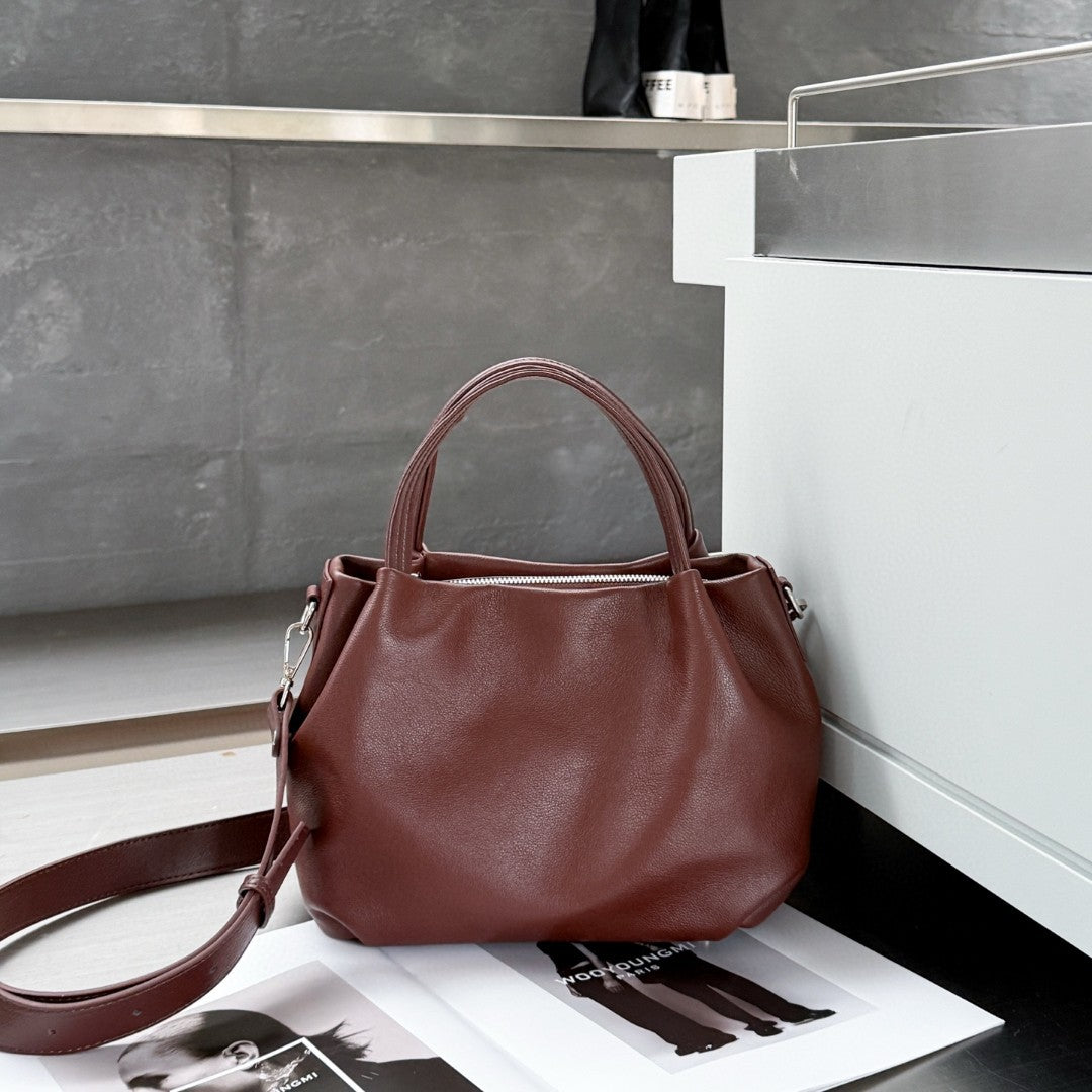 Women's Leather First Layer Cowhide Large Capacity Bags