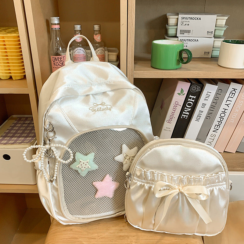 Minority Fashion Commuter Nylon Sweet Lightweight Large Capacity College Student Schoolbag