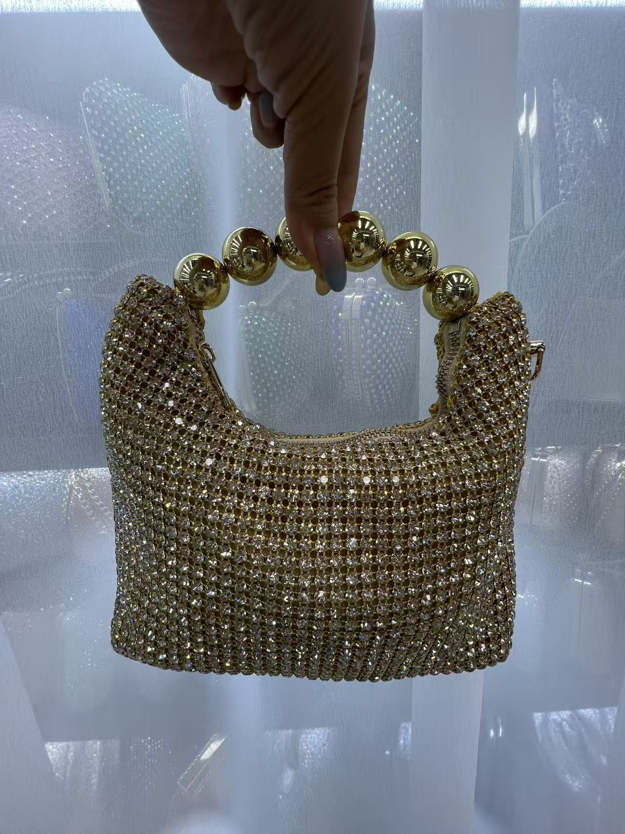 Women's Diamond Shiny French Steel Ball Dinner Women's Handbag