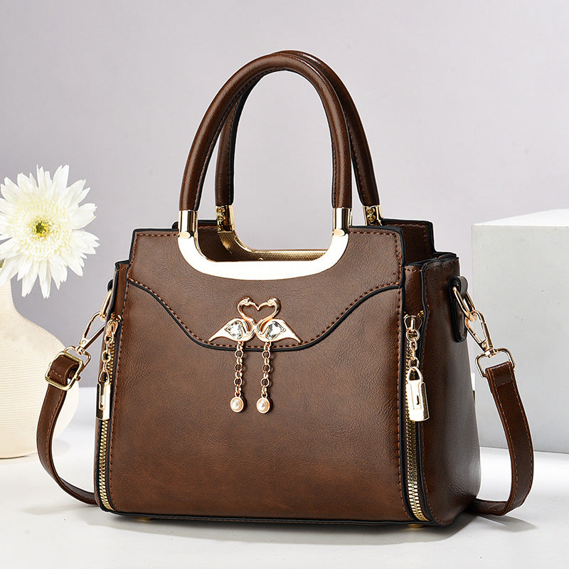 Women's Winter Retro Simple Large Capacity Commuter Handbags