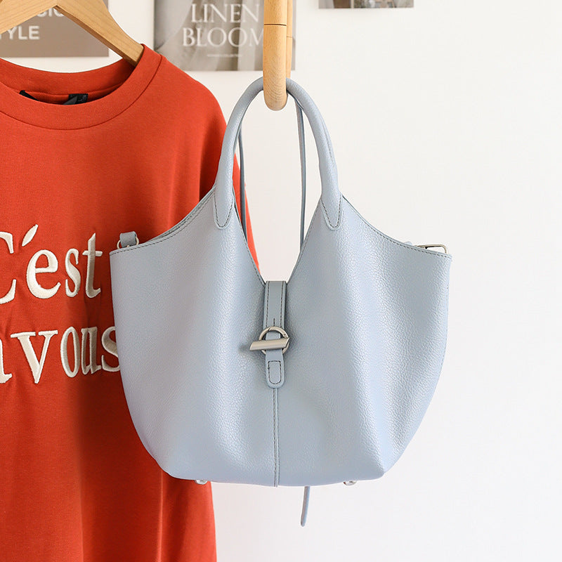 Women's Style Soft Surface Fashion Solid Color Retro Commuter Women's Messenger Bag