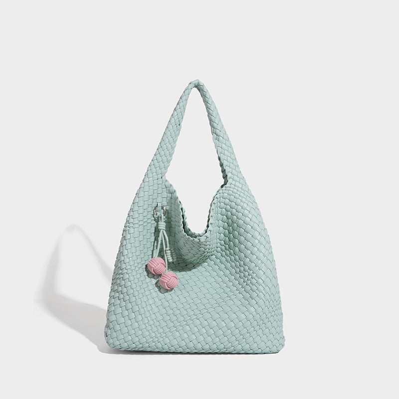 Women's Commuter Large Capacity Fashion Combination Handmade Woven Women's Shoulder Bag