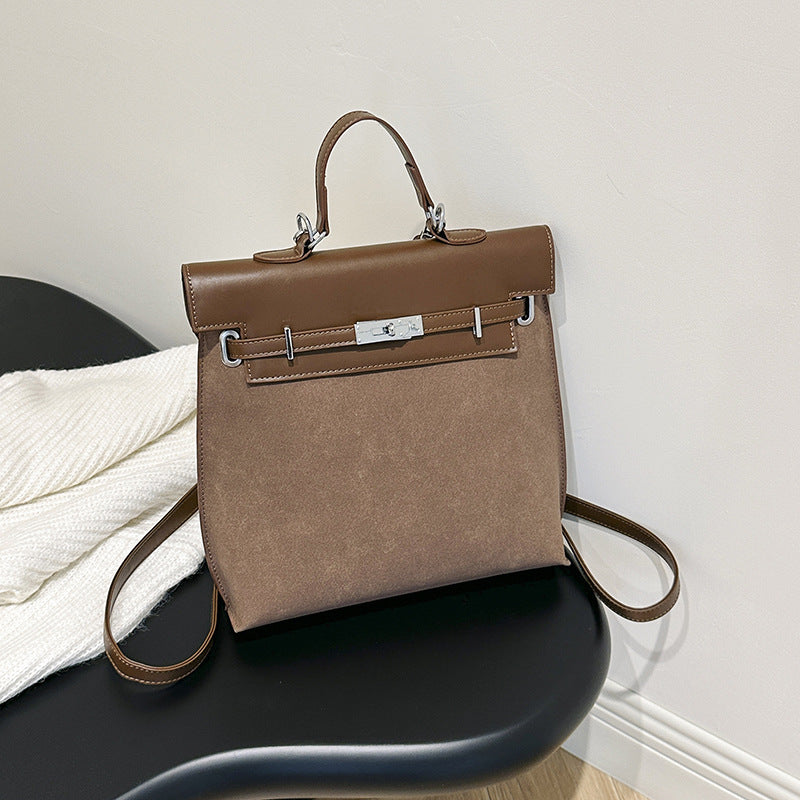 Women's Frosted Leather Portable Commuter Large Capacity Women's Messenger Bag