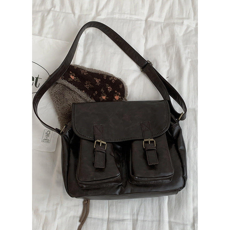 Women's British College Style Autumn Vintage Large Women's Messenger Bag