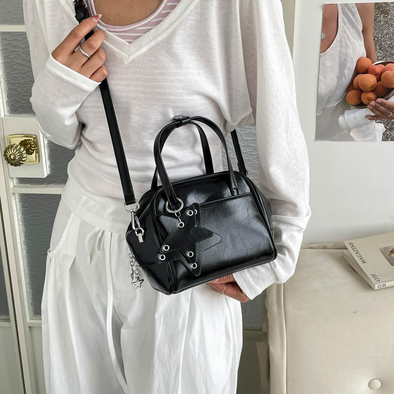 Women's Retro Oil Wax Skin Minority Summer Small Square Bag