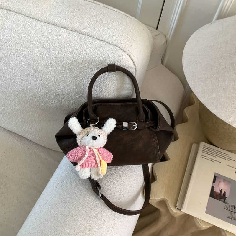 Women's Korean Style Simple Hand Holding Spring Advanced Texture Bucket Bags