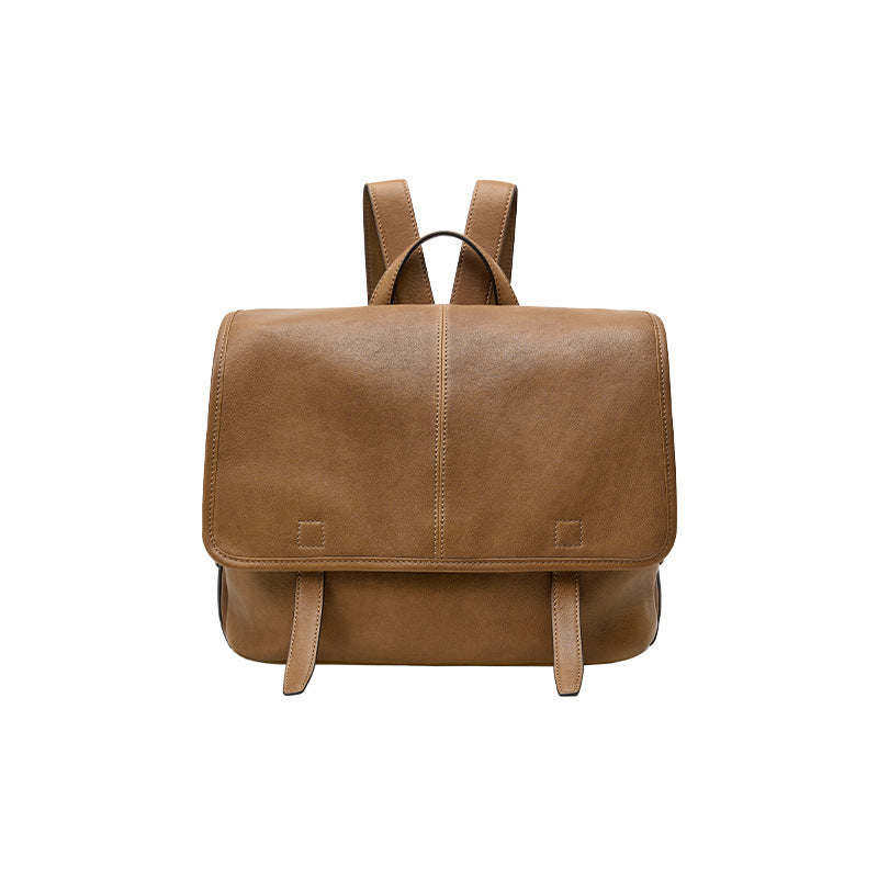Series Vegetable Tanned Sheepskin Horizontal Board Leisure Backpack