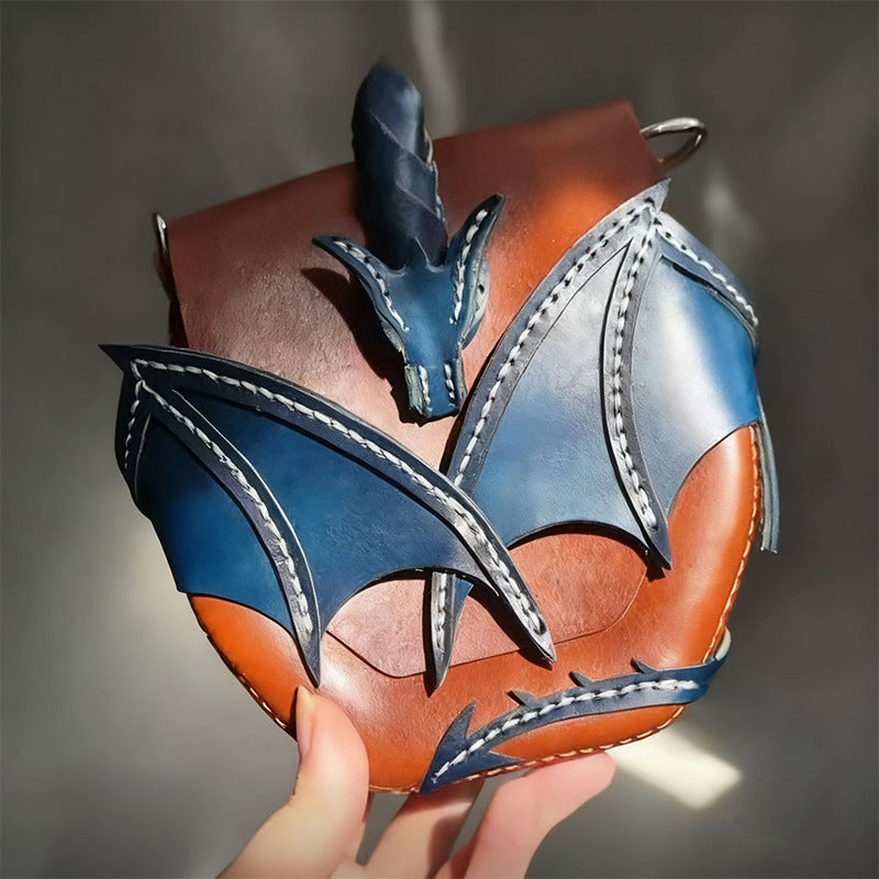 Color Shape Magic Dragon Design Wing Decoration Fantasy Style Women's Messenger Bag