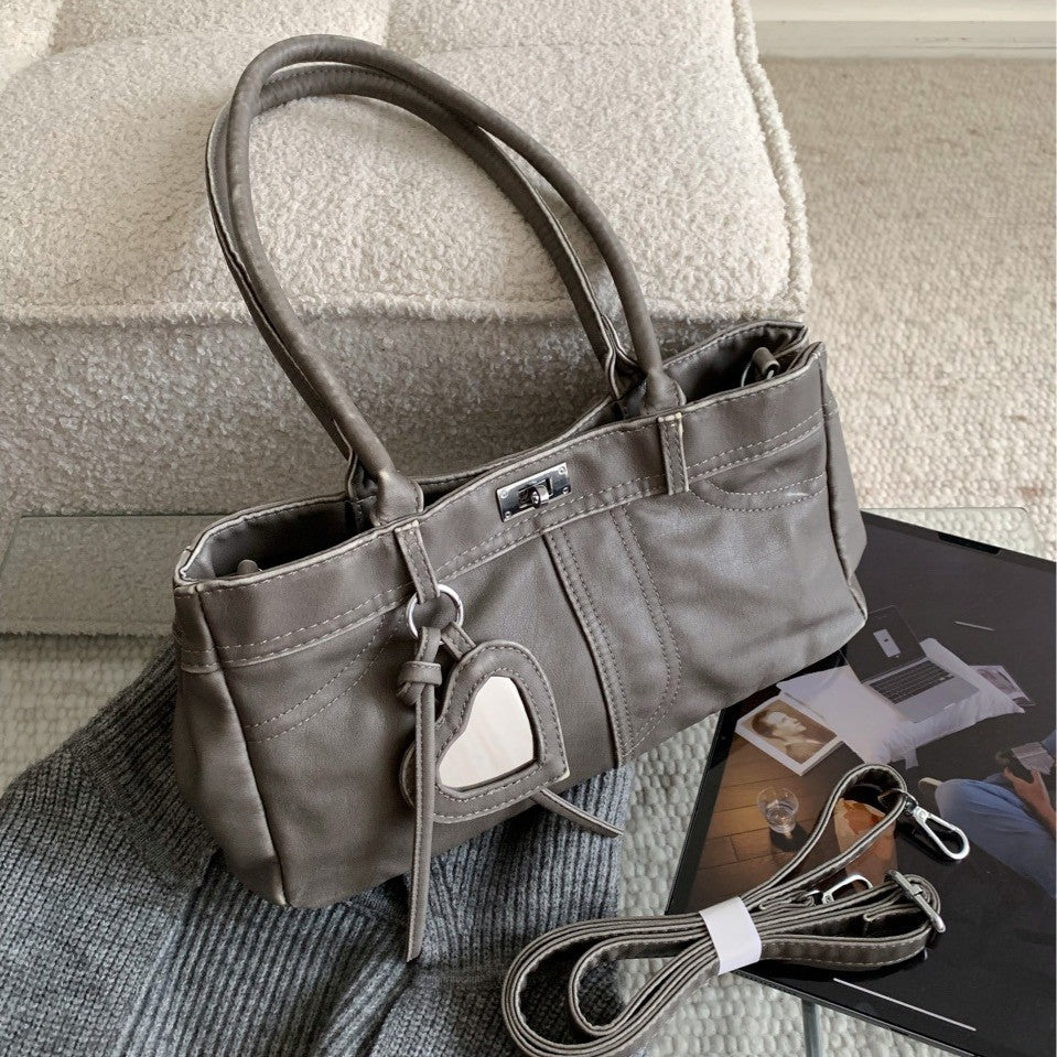 Retro Elegant High-grade Fashion Simple Large Capacity Everyday Joker Women's Shoulder Bag