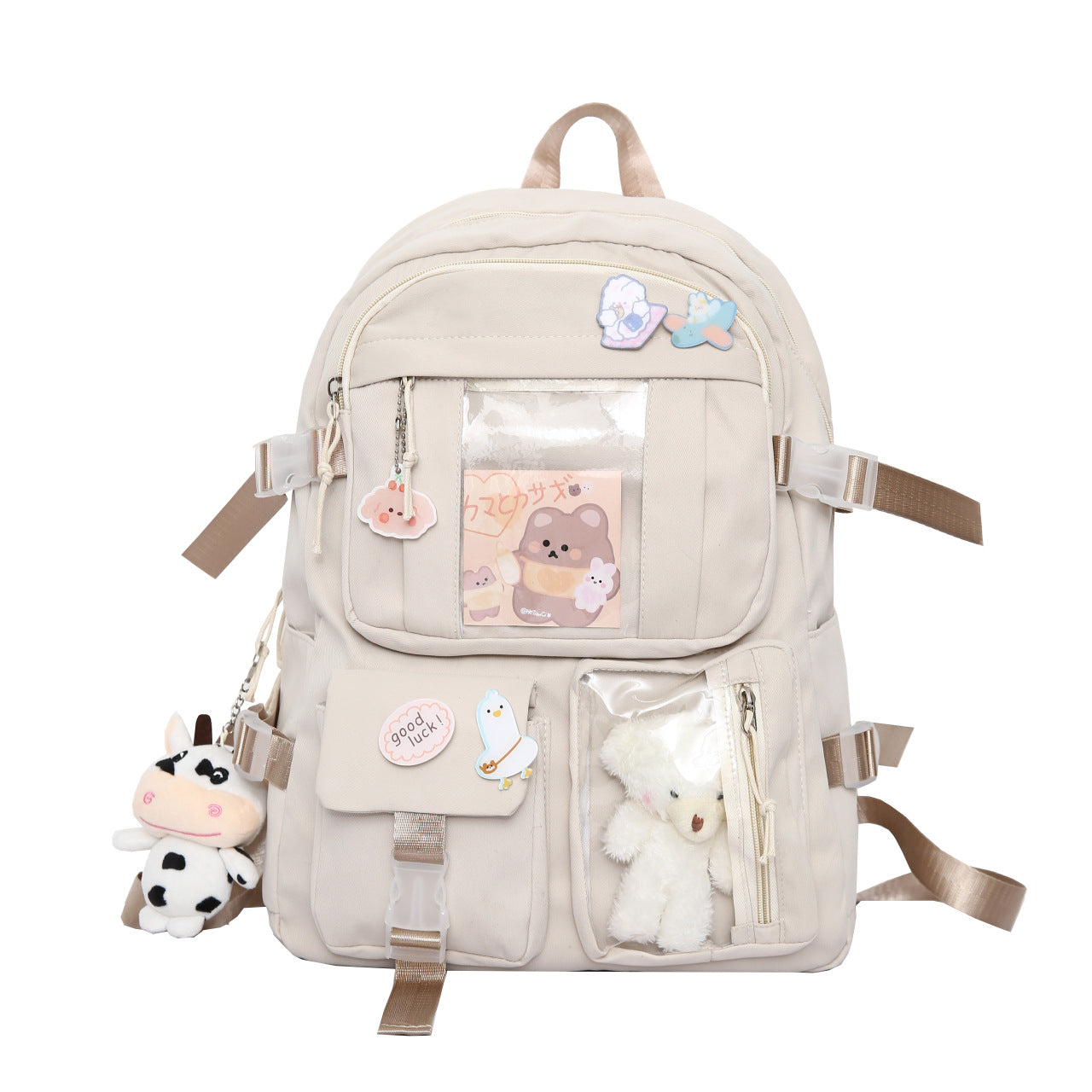 Junior's Korean Style Cute Bear Doll Large College Student Schoolbag