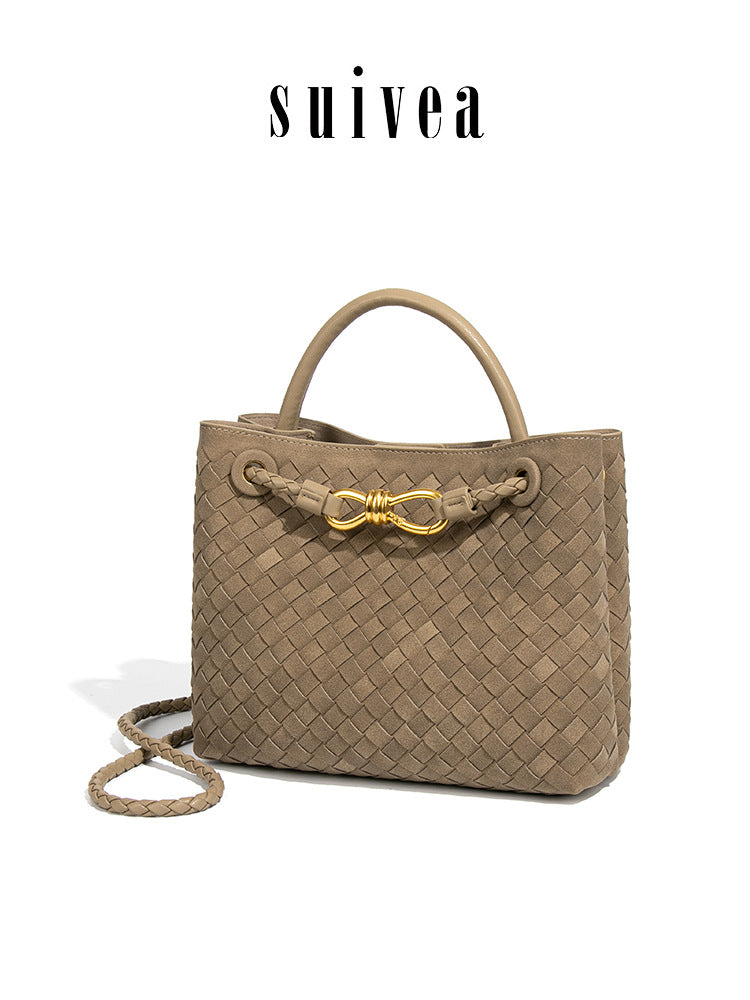 Innovative Slouchy Women's Woven Portable Textured Handbags