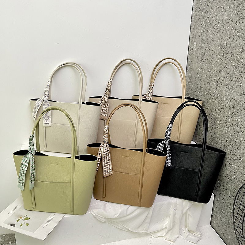 Underarm Retro Solid Color Mother Silk Scarf Women's Messenger Bag