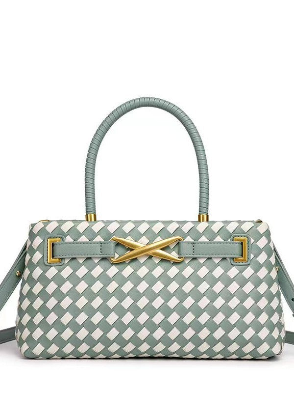 Women's Woven Retro Commuter Trendy Fashion Horizontal Women's Shoulder Bag