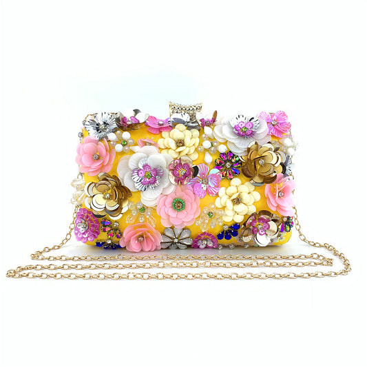 Cool Women's Handmade Colorful Flowers Beaded Bags