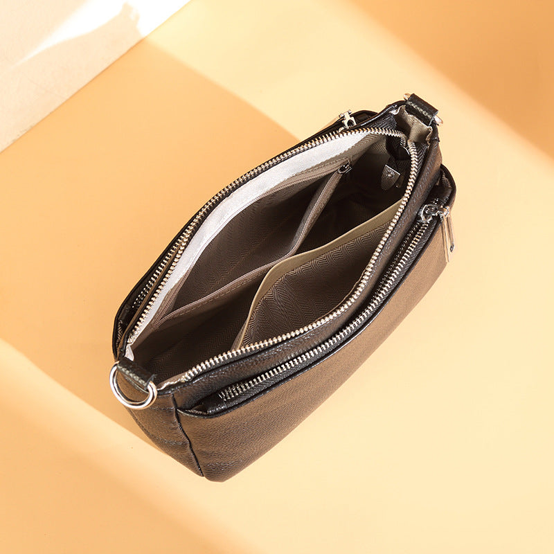 Women's First Layer Cowhide Fashion Leather High-grade Large Shoulder Bags