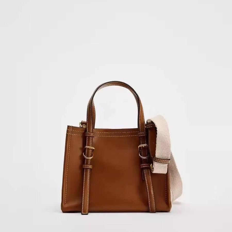 Classy Brown Mini Autumn Commute Leisure Women's Messenger Bag
