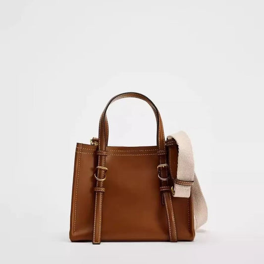 Classy Brown Mini Autumn Commute Leisure Women's Messenger Bag