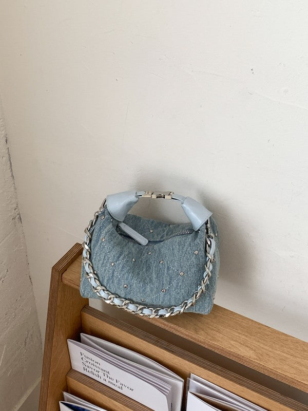 Women's Fashion Denim Super Fire Shiny Mini Multifunction Bags