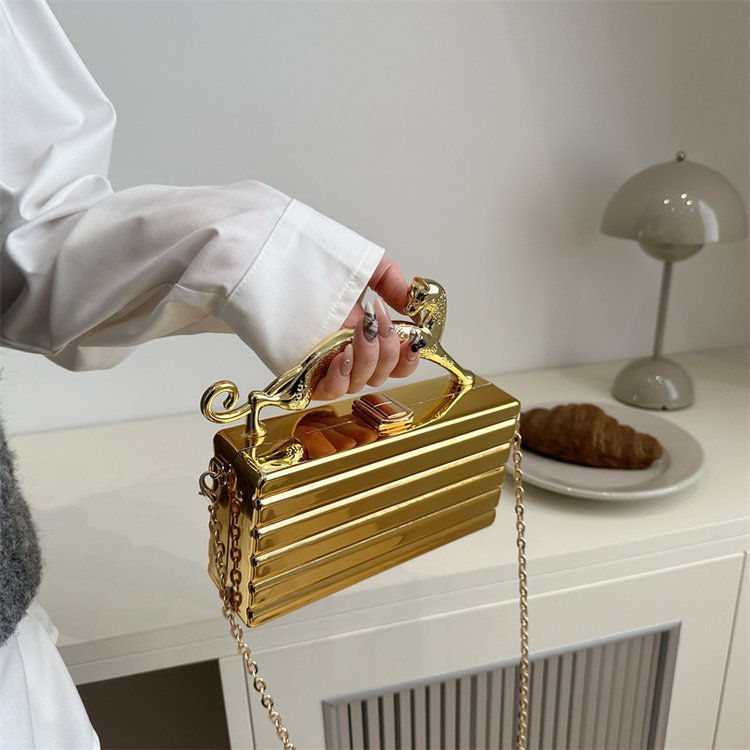 Women's Acrylic Fashion Ice Crack Personality Tide Dinner Bag