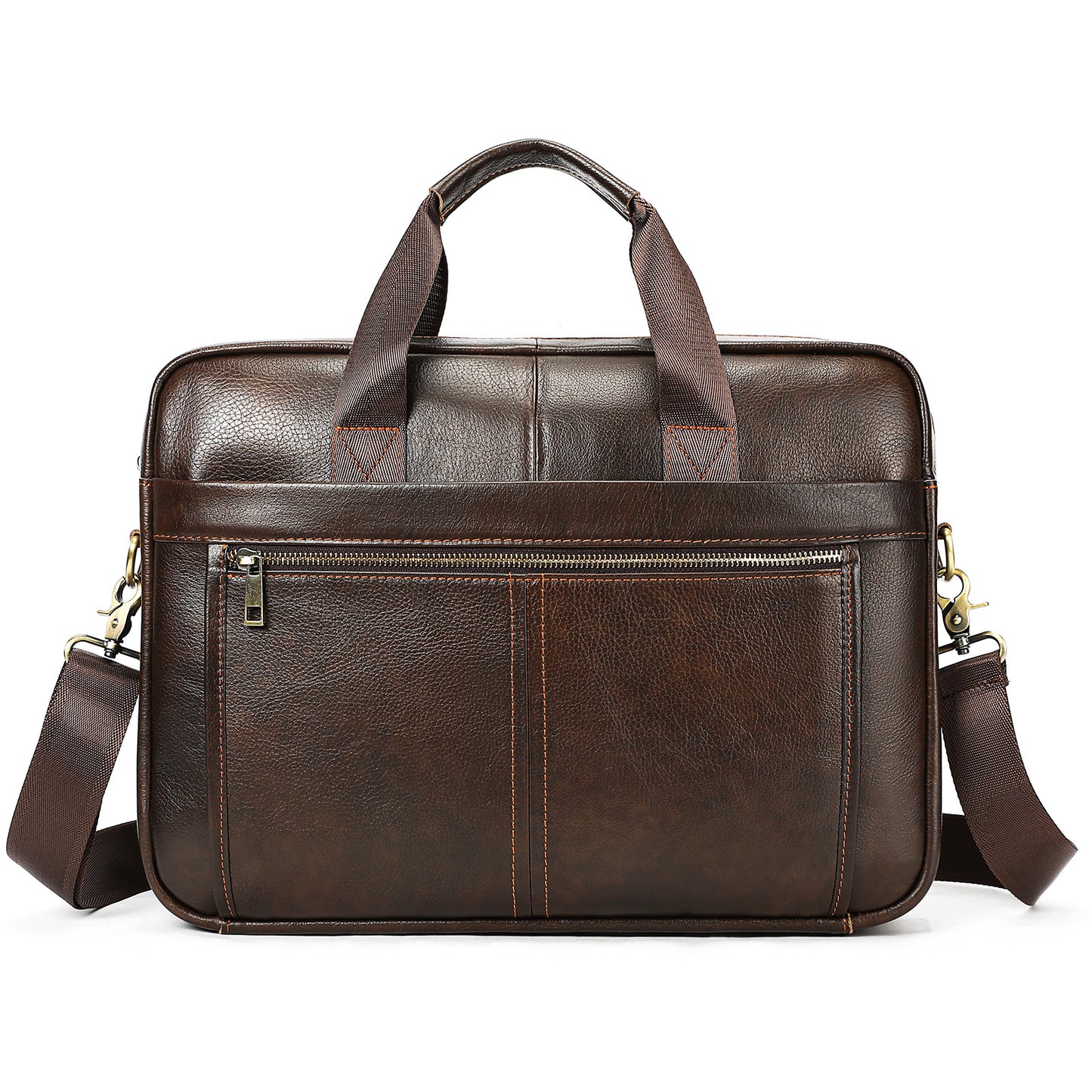 Men's Genuine Leather Business Large Capacity Computer Men's Briefcase