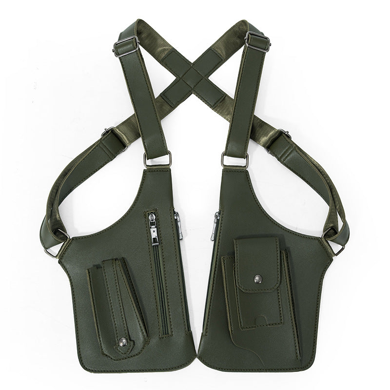 Women's & Men's Vest Vintage Strap Underarm Portable Backpacks