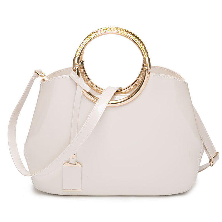 Women's Trendy Shiny Patent Leather Hanging Portable Women's Handbag